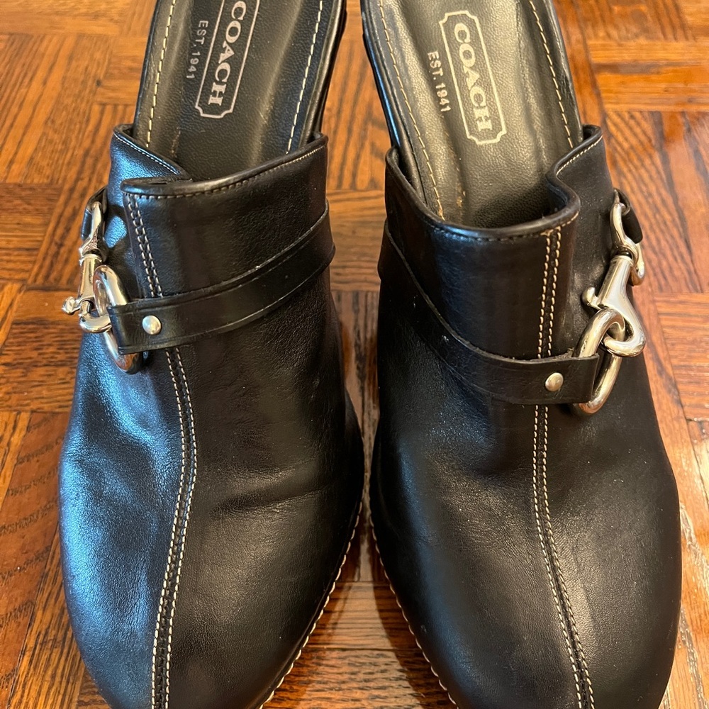 Coach Black Leather Women's Shoes
